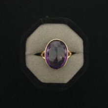 6.5-Carat Amethyst and Gold Statement Cocktail Ring