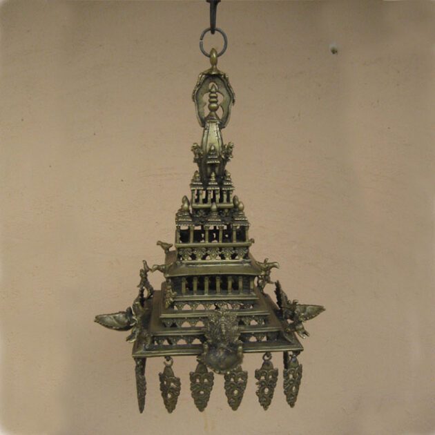 Napalease bronze temple oil lamp