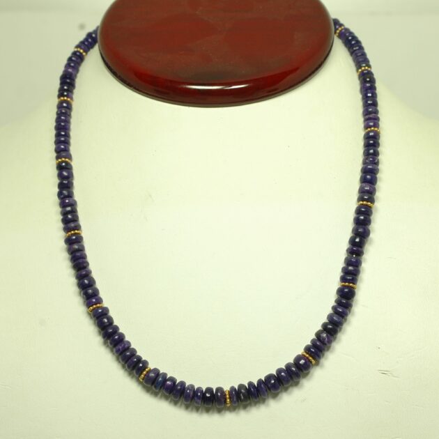 18K Sugulite bead necklace