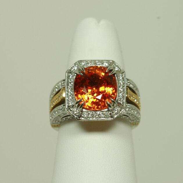 Spessartite garnet ring.