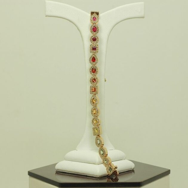 Multi-colored sapphire bracelet