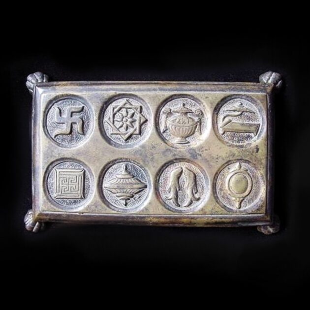 Antique puja stand from India.