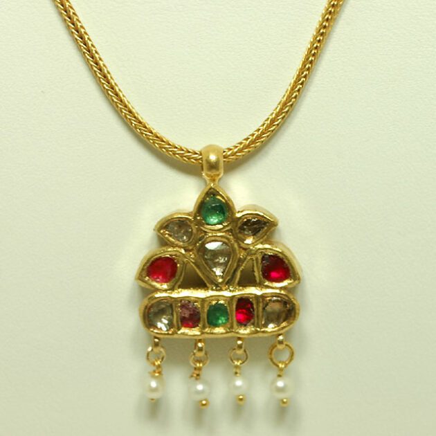 Diamond and ruby pendant