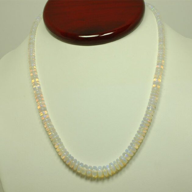Opal bead necklace