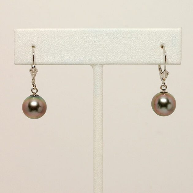 Black pearl earrings