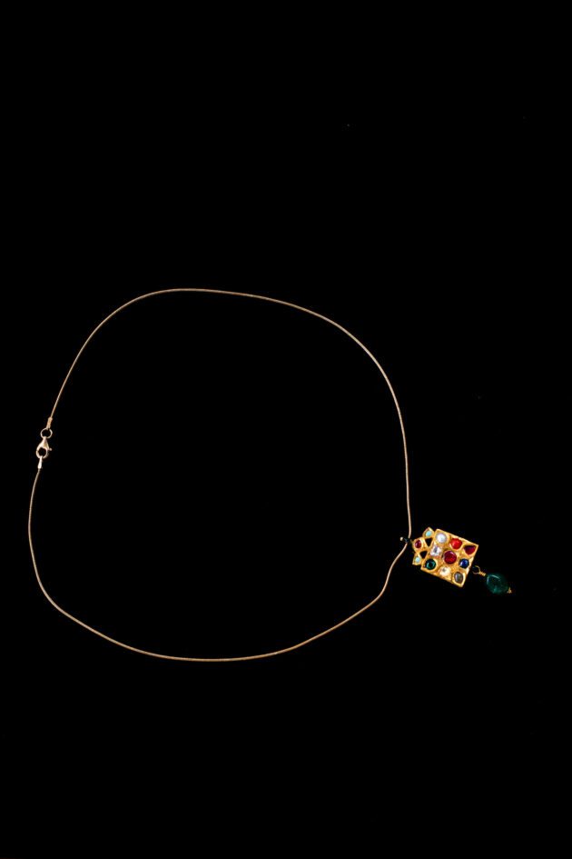 Two-Sided Navaratna Enameled Pendant Two-Sided Navaratna Enameled Pendant