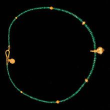 ‘Elixir of Life’ 18k Gold Antique and Faceted Emerald Necklace