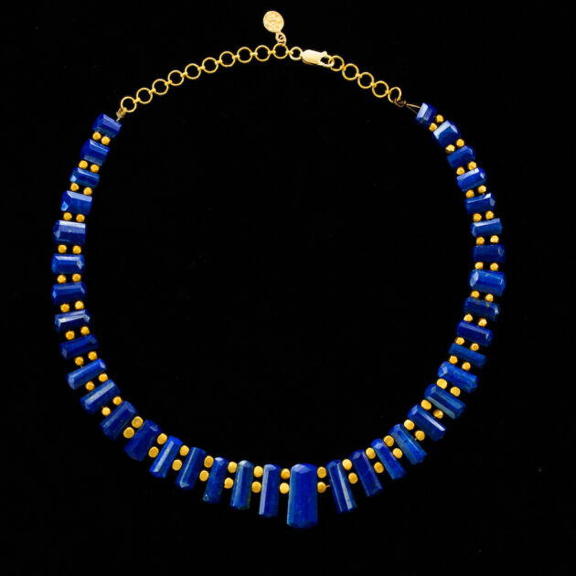 Lapiz Lazuli and gold necklace