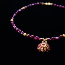 18K Yellow Gold Navaratna Pendant