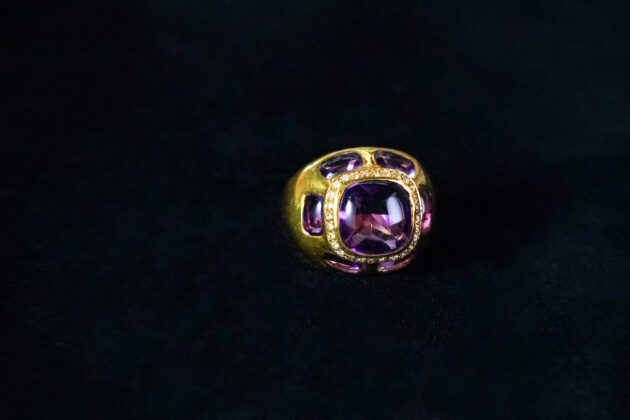 Diamond 18k Yellow Gold Cocktail Ring