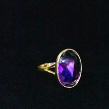 6.5-Carat Amethyst and Gold Cocktail Ring