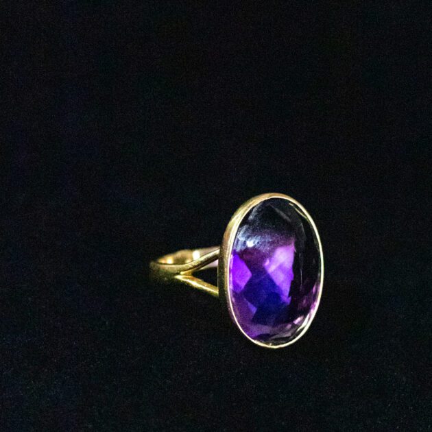 6.5-Carat Amethyst and Gold Cocktail Ring