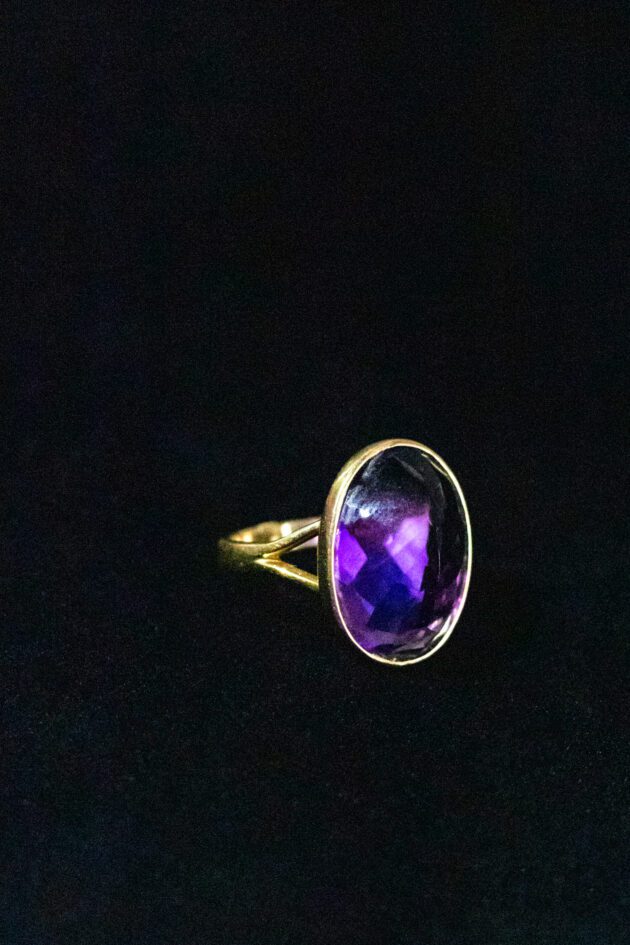 6.5-Carat Amethyst and Gold Cocktail Ring