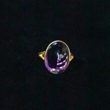 6.5-Carat Amethyst and Gold Statement Ring