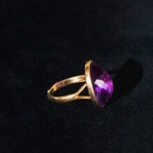 6.5-Carat Amethyst 14k Gold Ring