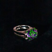 Koru” Emerald Sapphire 18K White Gold Reversible Ring Koru” Emerald Sapphire 18K White Gold Reversible Ring