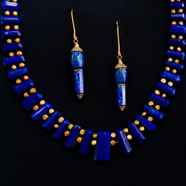Lapis necklace and earrings set