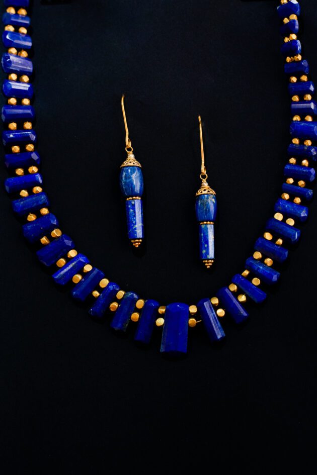 Lapis necklace and earrings set