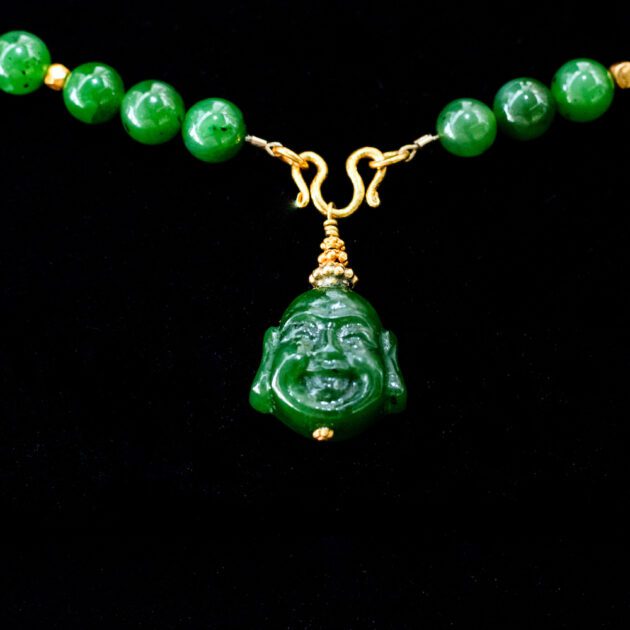 Jade buddha necklace