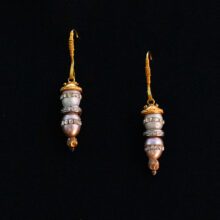 Pearl and diamond earrings
