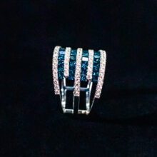 Multi-Level Diamond Ring on 18k White Gold