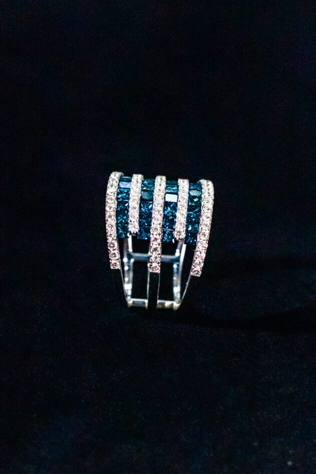 Multi-Level Diamond Ring on 18k White Gold