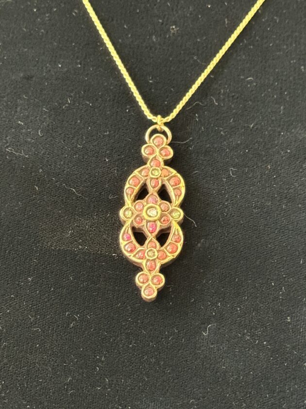 Tibetan Dorje Pendant on Gold chain