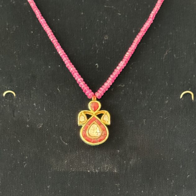 Ruby Diamond Pendant Necklace